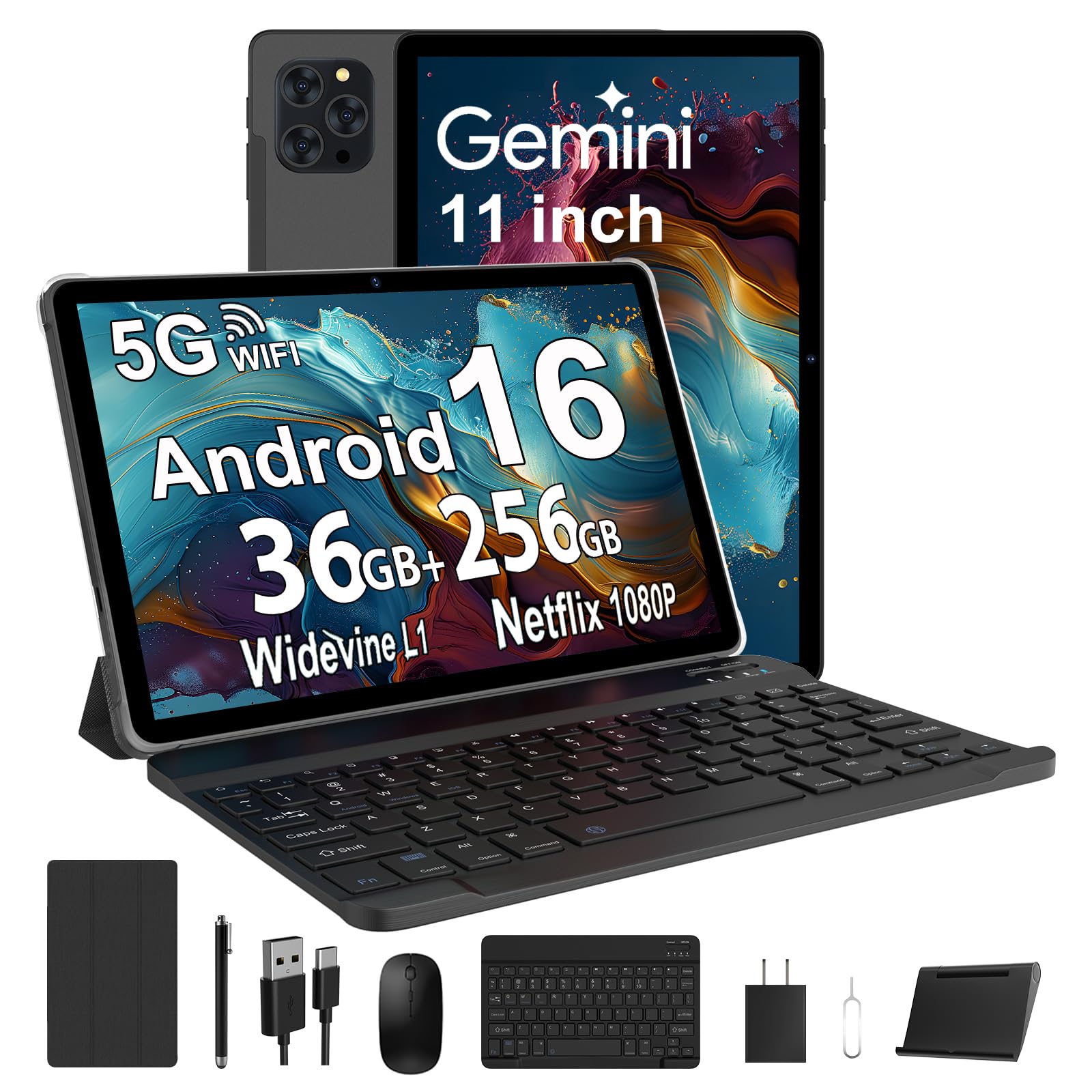 Amazon.com : Tablet Android 16 Tablet with Gemini AI, 11 Inch FHD